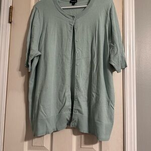 Torrid Light Green Button-Up Shirt Jacket